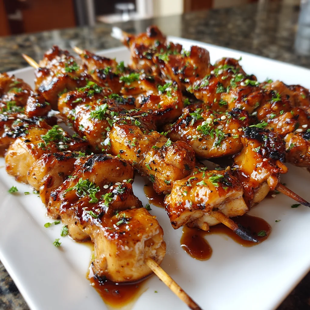 Bourbon Chicken Skewers