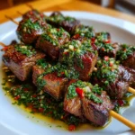 Chimichurri Steak Skewers