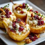 Baked Pears with Feta, Honey, and Cranberries – A Sweet and Savory Fall Delight!