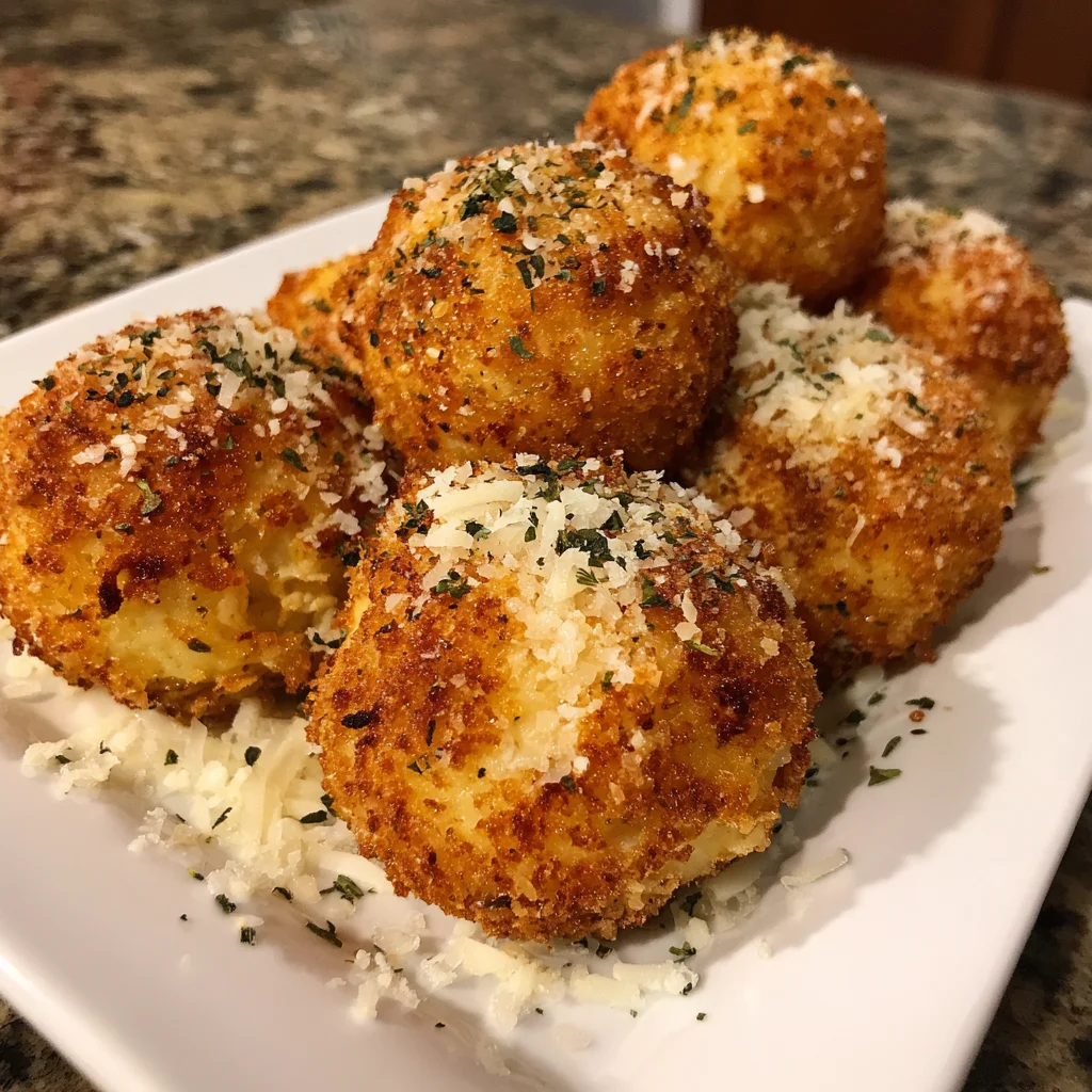 Air Fryer Cheesy Mashed Potato Balls