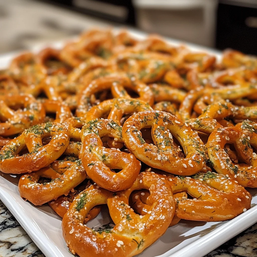 Baked Dill Pickle Pretzels