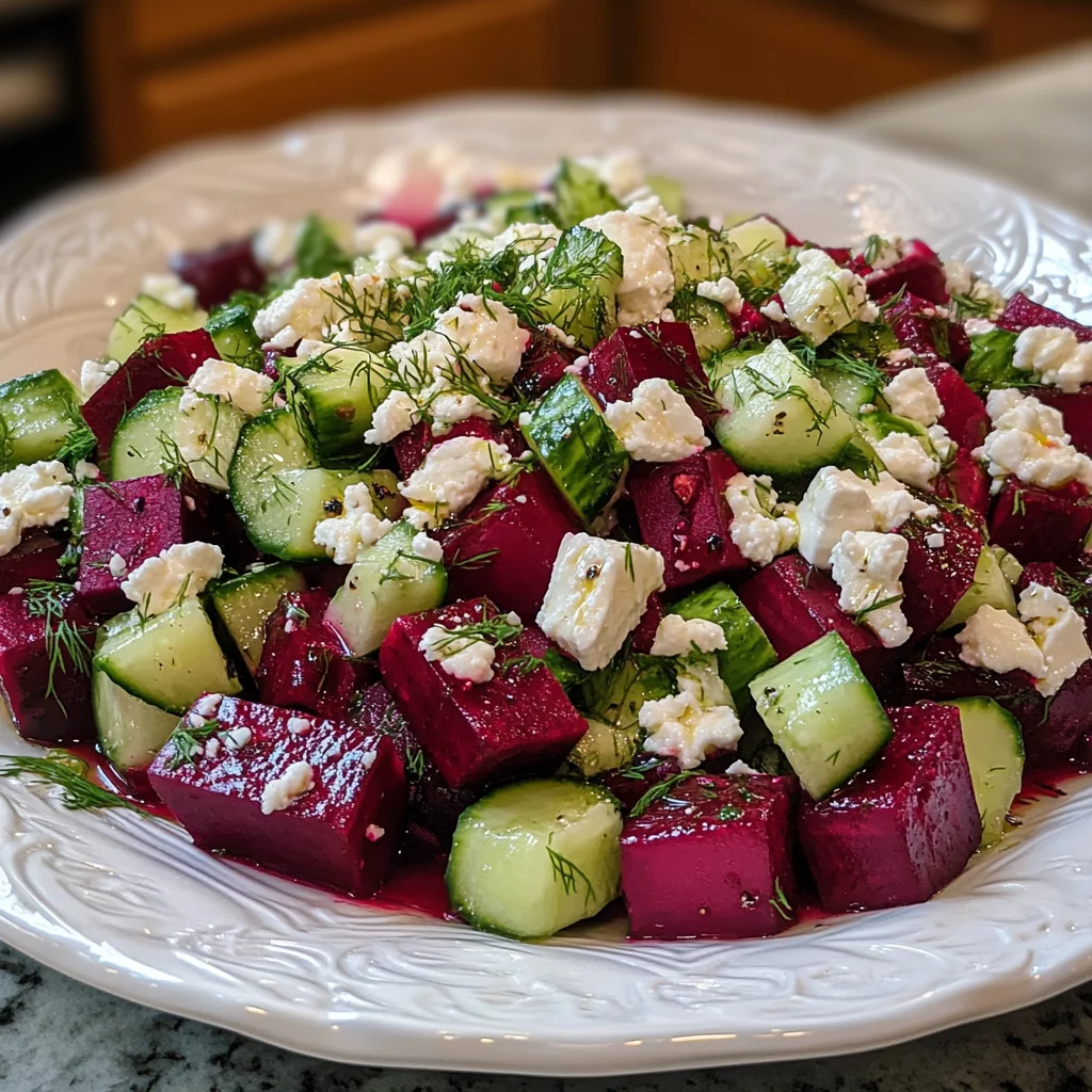 Beet Salad with Feta, Cucumbers & Dill
