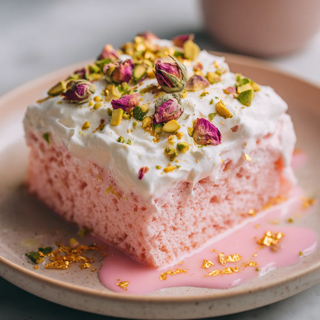 Rose Milk Cake – Floral, Fluffy & Luxuriously Soaked!