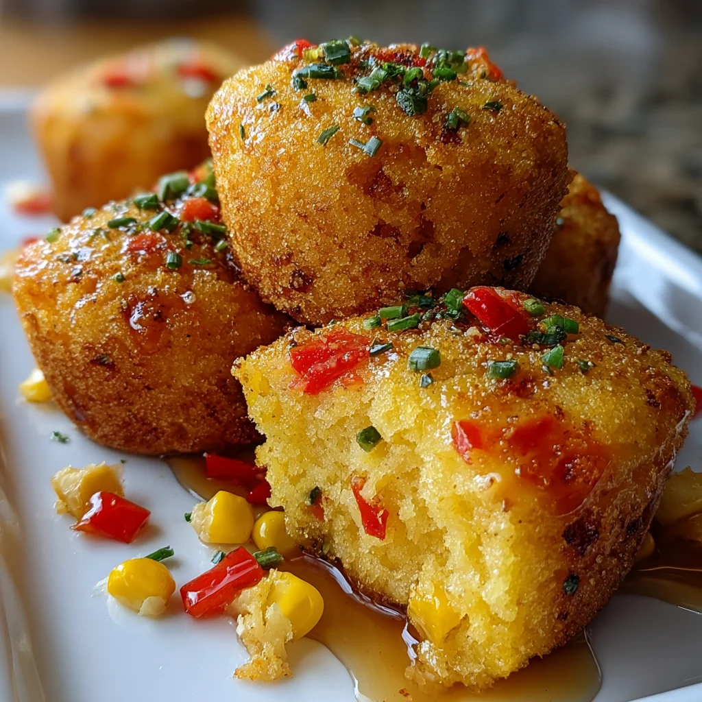 Southern-Style Honey Butter Cornbread Poppers | Sweet, Savory & Perfectly Snackable!