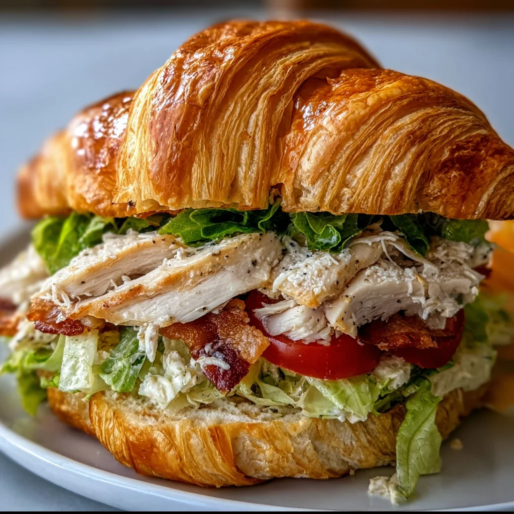 Chicken Caesar Croissant Sandwich
