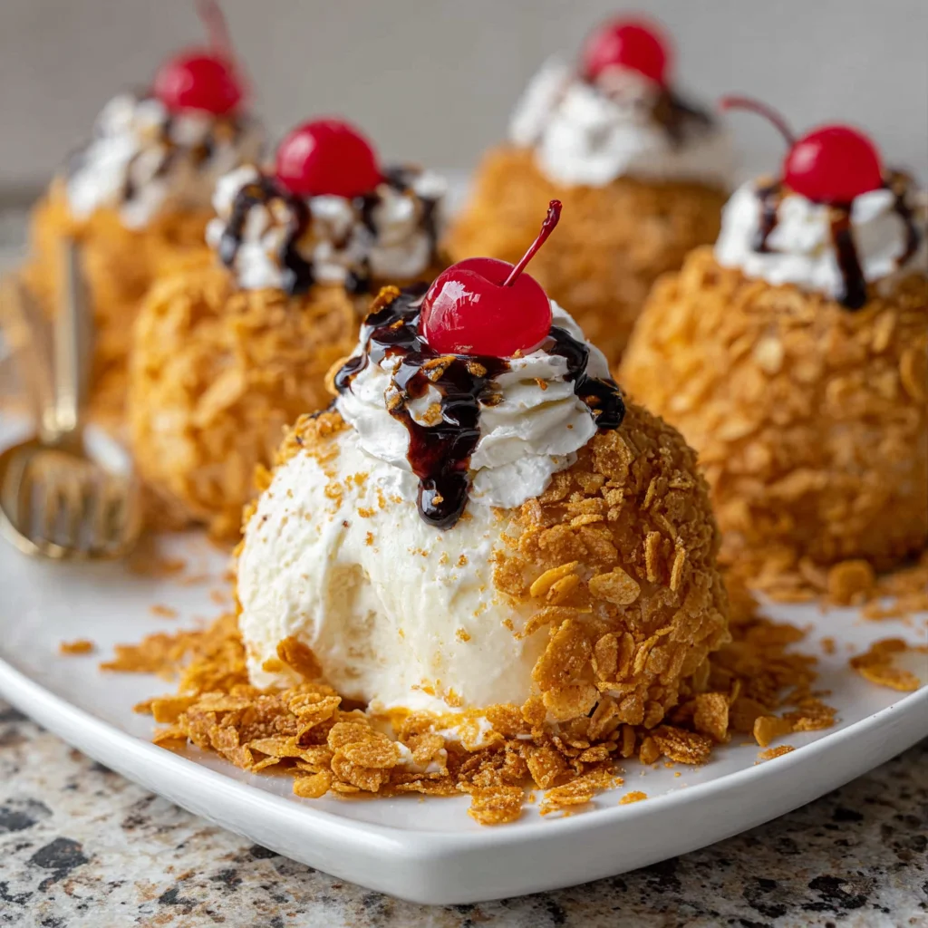 Homemade Fried Ice Cream | Crunchy Outside, Creamy Inside & Totally Irresistible!