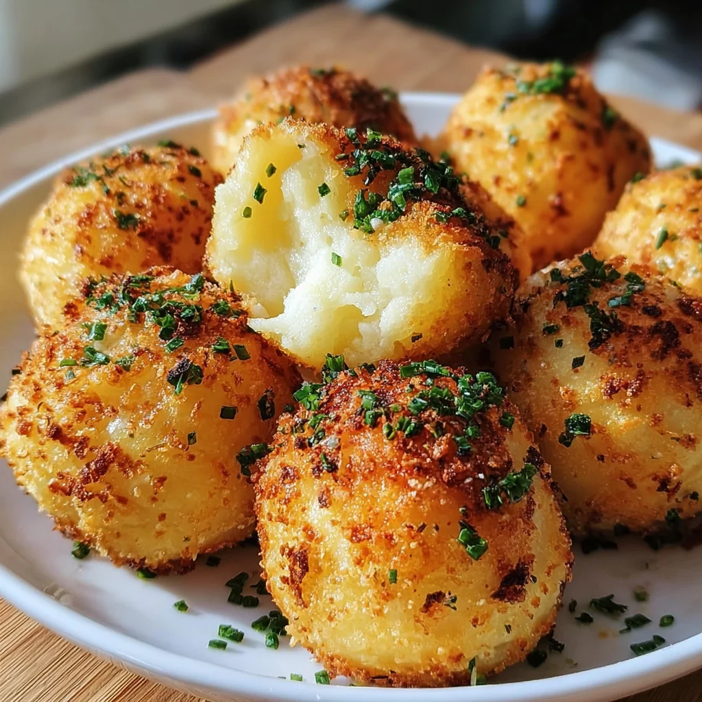 Air Fryer Cheesy Mashed Potato Balls – Crispy, Cheesy & Totally Irresistible!
