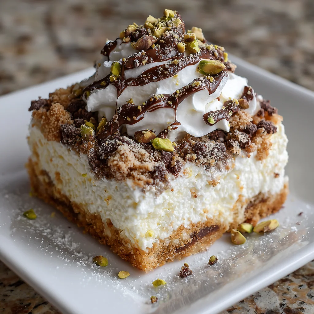 Cannoli Cheesecake Bars | Creamy, Crunchy & Cannoli-Inspired Perfection!