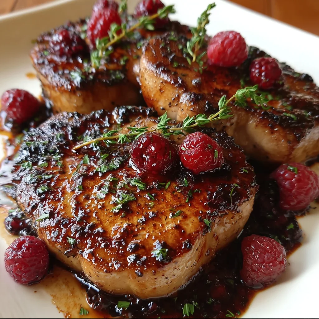 Raspberry Balsamic Glazed Pork Chops | Sweet, Tangy & Restaurant-Worthy!