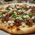 Hot Sausage Feta Honey Pizza – Spicy, Salty & Sweet in Every Bite!
