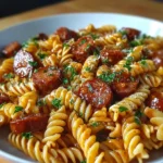 One-Skillet Spicy Honey BBQ Sausage & Pasta – Bold, Sweet & Easy!