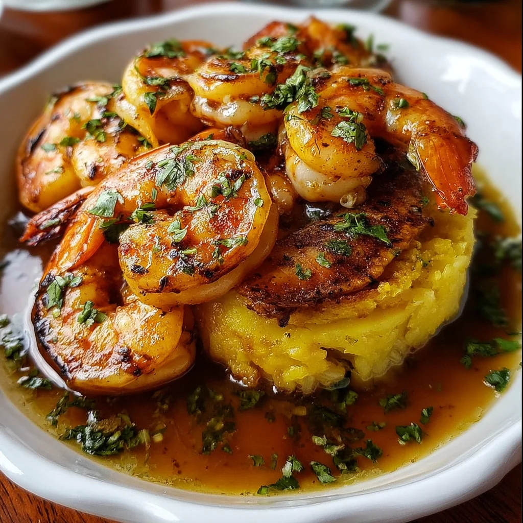 Mofongo Garlic Shrimp | Bold, Garlicky & Puerto Rican Comfort at Its Best!