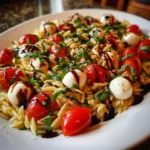 Caprese Orzo Salad with Balsamic Glaze | Fresh, Light & Bursting with Flavor!