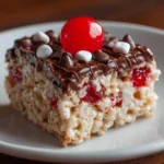 Chocolate Covered Cherry Rice Krispies Treats