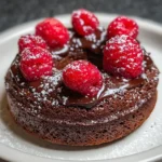 Baked Chocolate Donuts with Raspberries