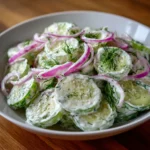 Creamy Cucumber Salad | Cool, Tangy & Perfect for Summer!