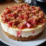 Rhubarb & Gingernut Cheesecake – Springtime Delight in Every Bite!