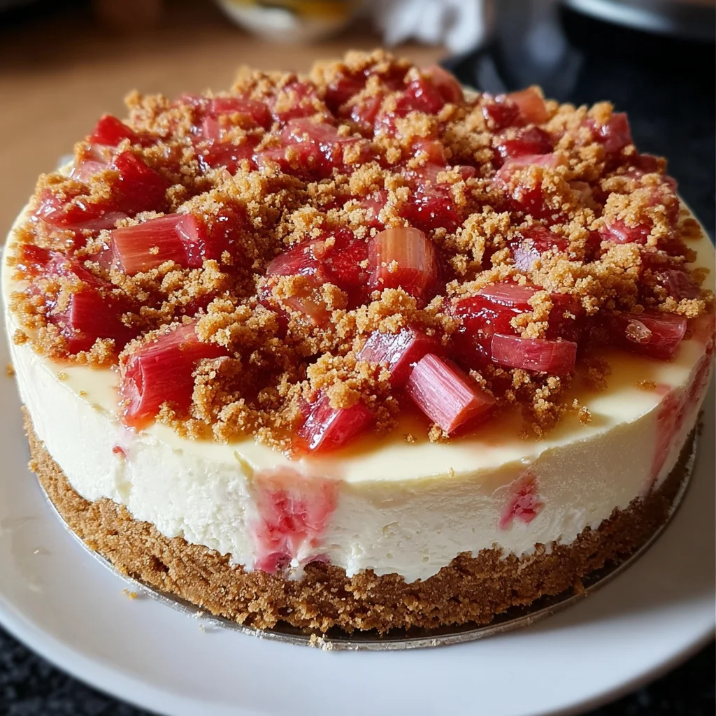 Rhubarb & Gingernut Cheesecake – Springtime Delight in Every Bite!