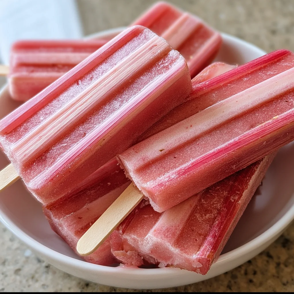 Rhubarb Coconut Popsicles | Tart, Creamy & Naturally Refreshing!