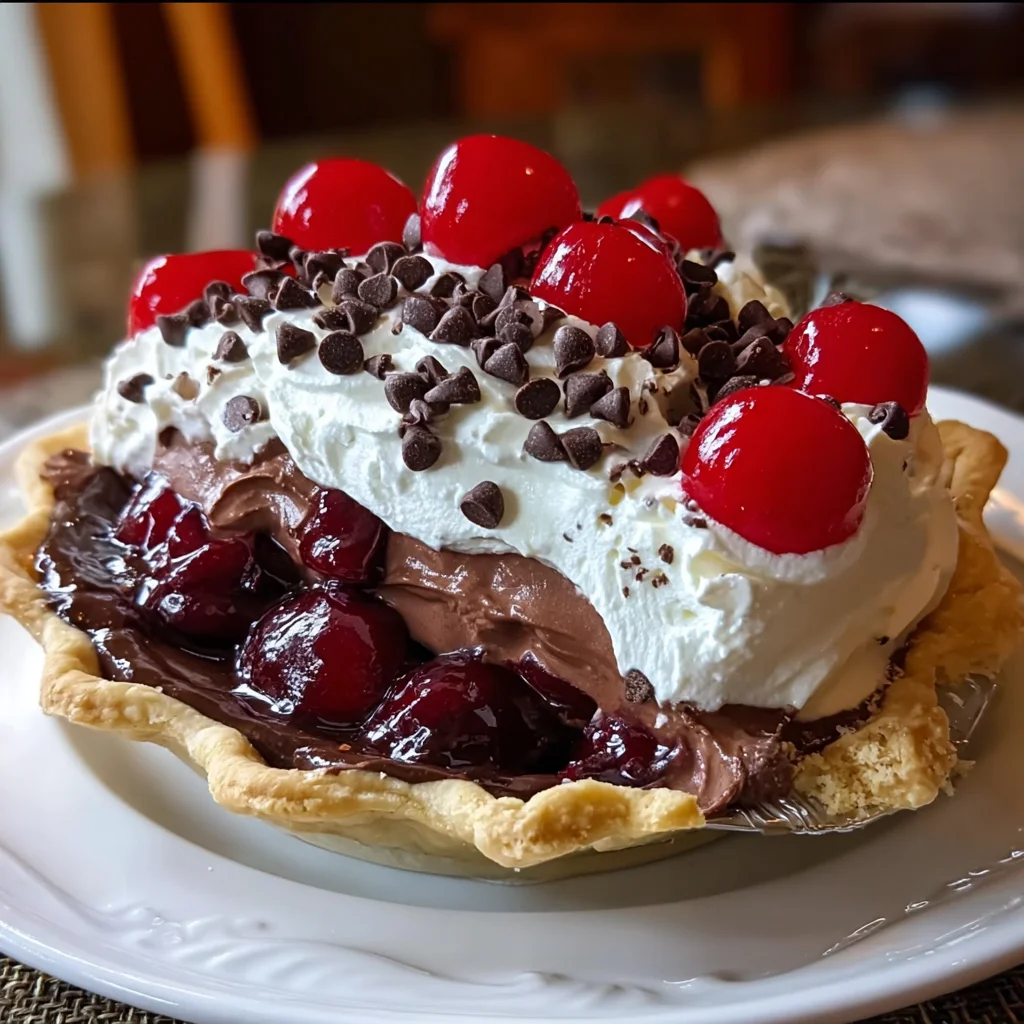 Chocolate Cherry Cream Pie | Decadent, Dreamy & Bursting with Flavor!
