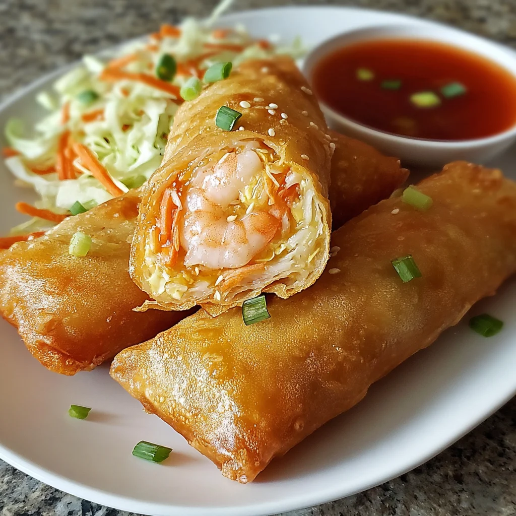 Shrimp and Cabbage Egg Rolls | Crispy, Savory & Irresistibly Crunchy!