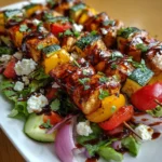BBQ Chicken Skewer Salad – A Flavor-Packed Summer Delight!