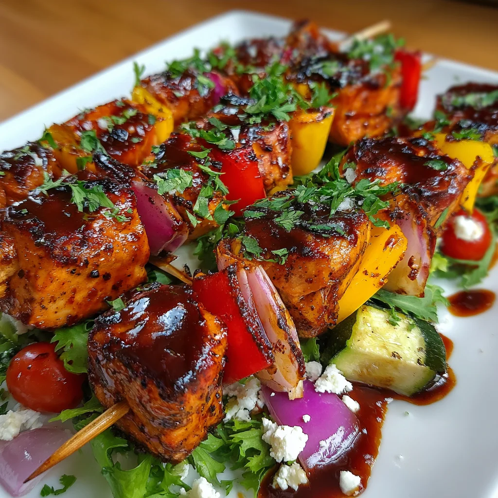 BBQ Chicken Skewer Salad – A Flavor-Packed Summer Delight!