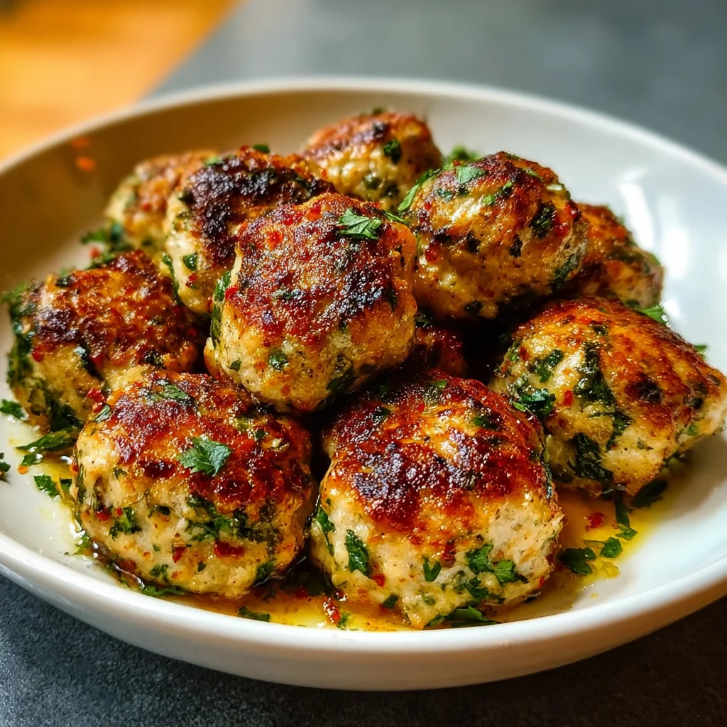 Juicy Baked Chicken Meatballs | Healthy, Flavorful & Oven-Perfect!