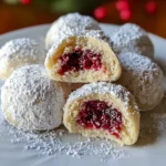 Raspberry Filled Almond Snowball Cookies | Buttery, Fruity & Melt-in-Your-Mouth Magic!