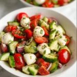 Fresh Cucumber Caprese Salad – Light, Refreshing & Perfect for Summer!