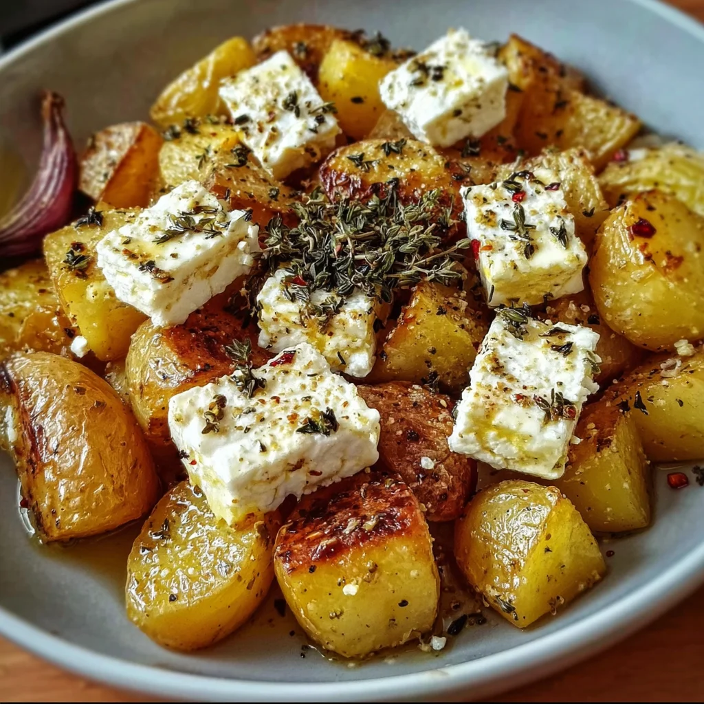Baked Feta Potatoes – Creamy, Crispy & Bursting with Flavor!