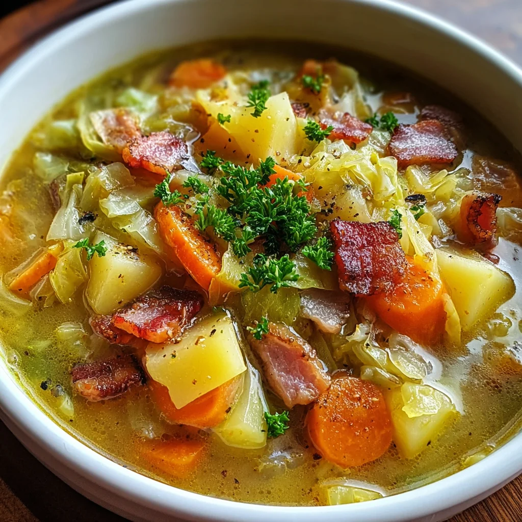 Irish Bacon, Cabbage & Potato Soup | Hearty, Rustic & Full of Irish Comfort!
