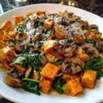 Sweet Potato Heaven Creamy Mushroom & Spinach Delight