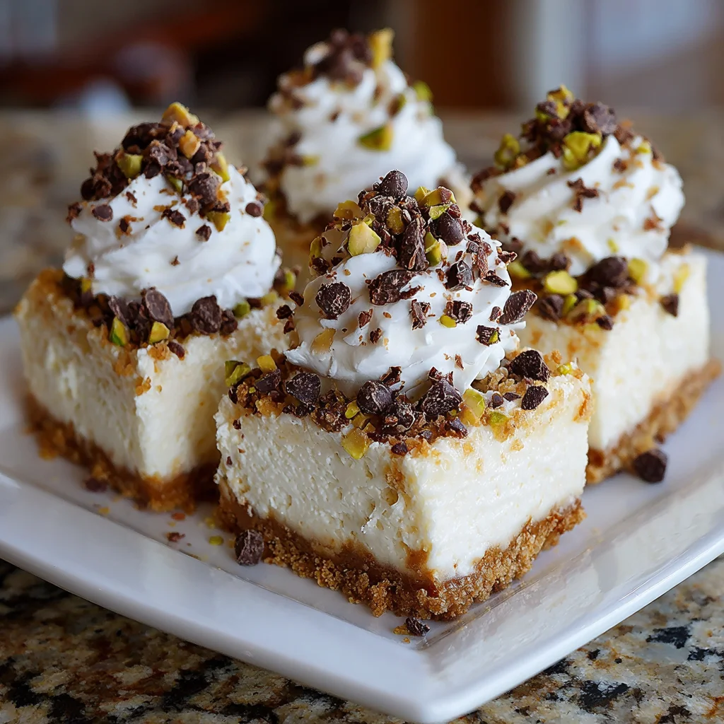 Cannoli Cheesecake Bars | Creamy, Crunchy & Cannoli-Inspired Perfection!