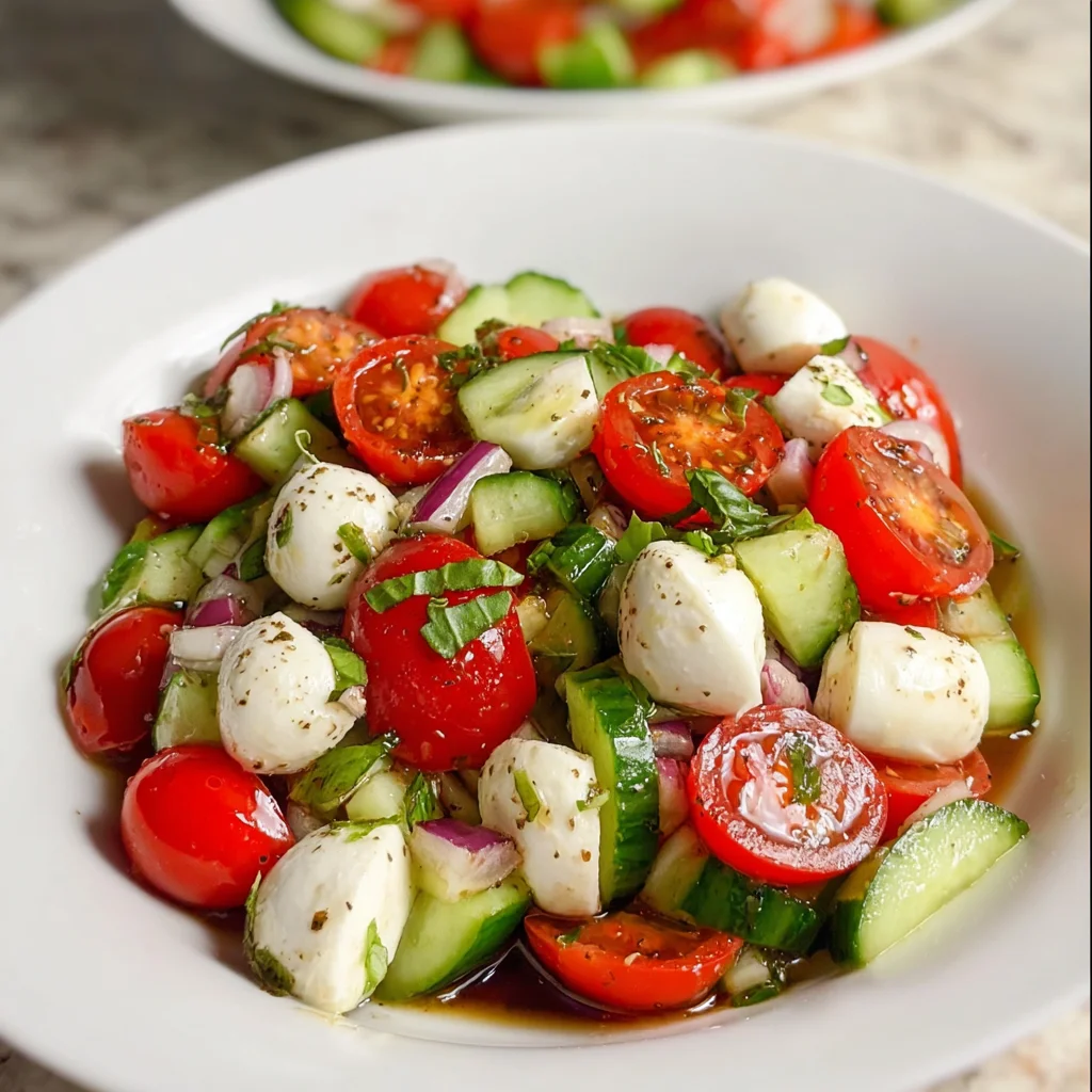 Fresh Cucumber Caprese Salad – Light, Refreshing & Perfect for Summer!