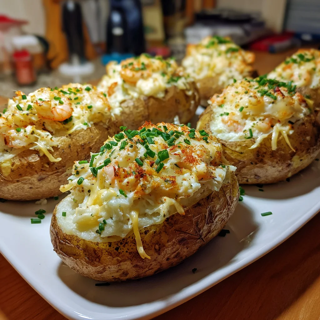 Seafood Stuffed Potatoes | Creamy, Cheesy & Packed with Coastal Flavor!