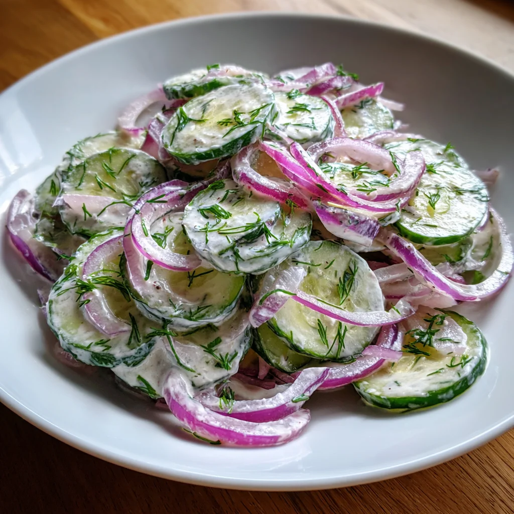Creamy Cucumber Salad | Cool, Tangy & Perfect for Summer!