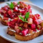 Honey Roasted Rhubarb on Toast | Sweet, Tangy & Beautifully Simple!