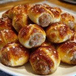 Sausage Pretzel Bites | Cheesy, Savory & Perfect for Party Snacking!