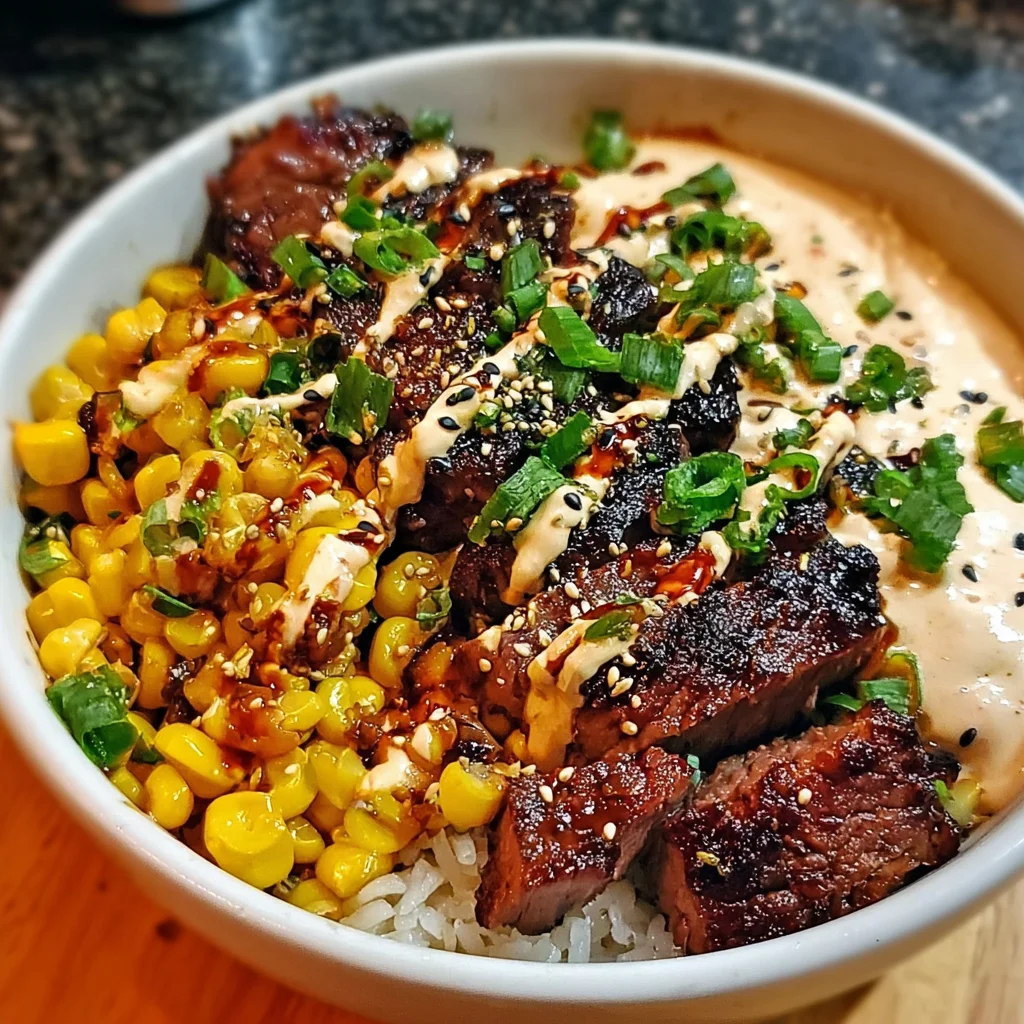 Korean BBQ Beef Bowl with Corn & Creamy Sauce – Bold, Savory & Comfort-Level Delicious!