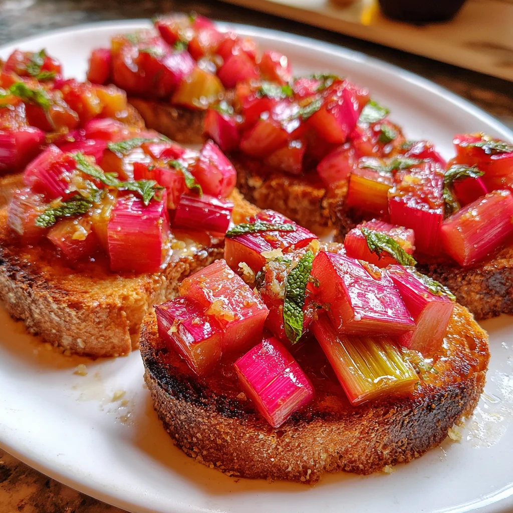 Honey Roasted Rhubarb on Toast | Sweet, Tangy & Beautifully Simple!