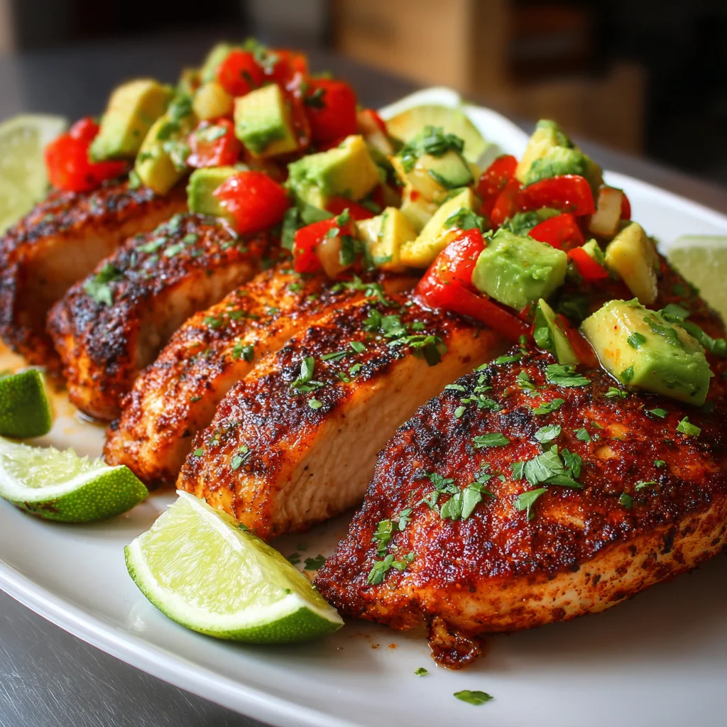 Fiesta Lime Chicken Recipe with Avocado
