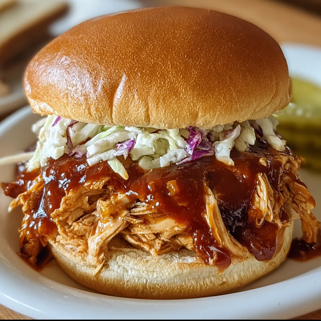 Shredded BBQ Chicken Sandwich | Saucy, Tender & Backyard BBQ Ready!