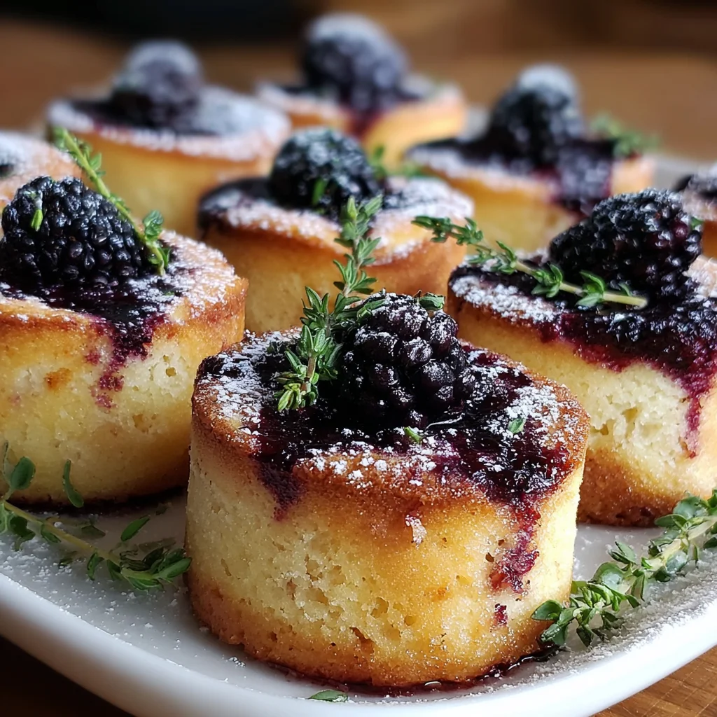 Mini Blackberry Thyme Cakes | Elegant, Fruity & Perfectly Herby!