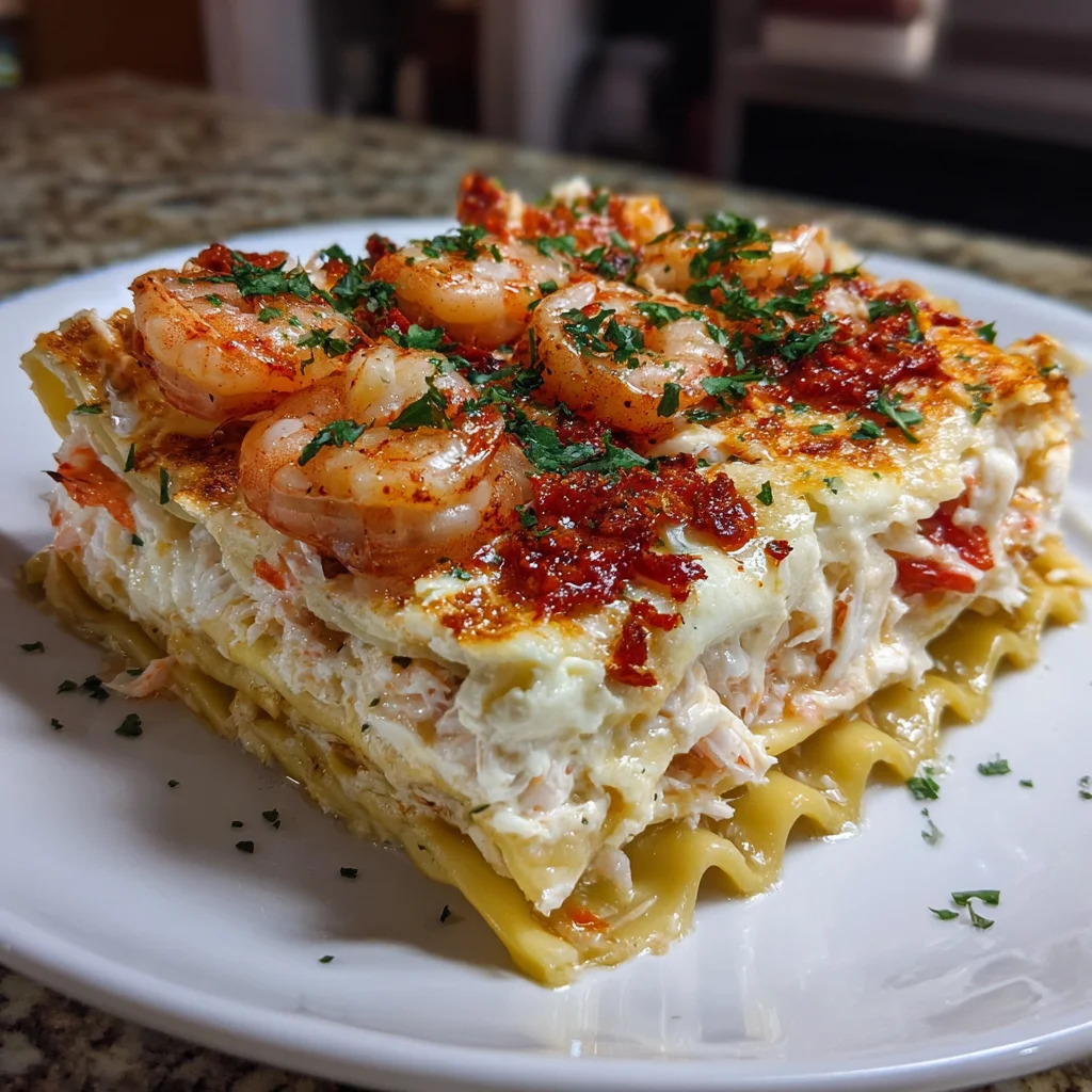 Seafood Lasagna with Shrimp and Crab | Creamy, Cheesy & Ocean-Inspired Comfort!