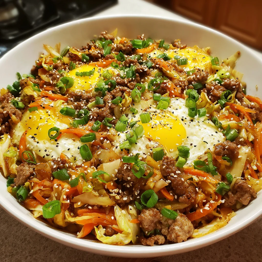Ground Turkey Egg Roll Bowl | Healthy, Quick & Flavor-Packed Stir-Fry!