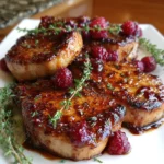 Raspberry Balsamic Glazed Pork Chops | Sweet, Tangy & Restaurant-Worthy!