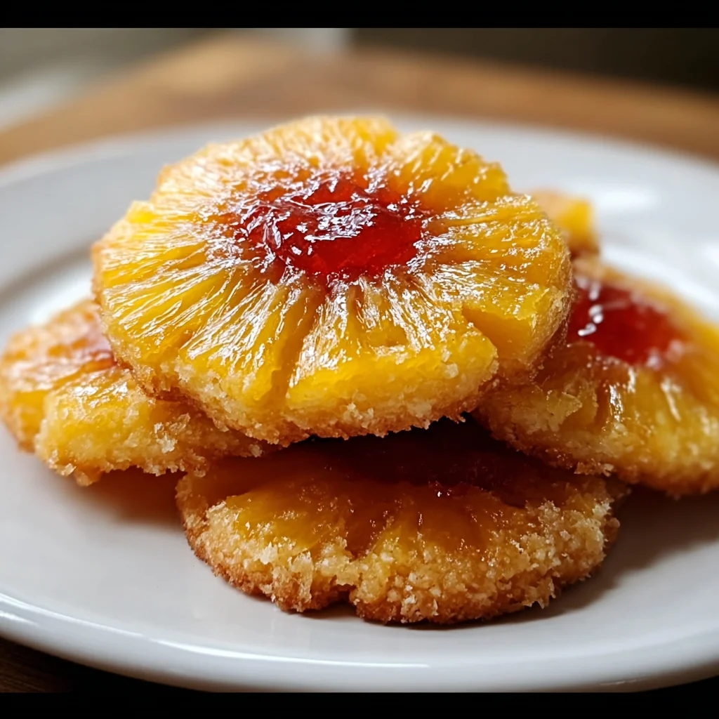 Pineapple Upside-Down Cookies – Tropical Sweetness in Every Bite