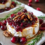 Cranberry Baked Brie | Gooey, Sweet & Perfect for Entertaining!