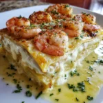 Garlic Butter Shrimp Scampi Lasagna | Luxurious, Cheesy & Seafood-Lover Approved!